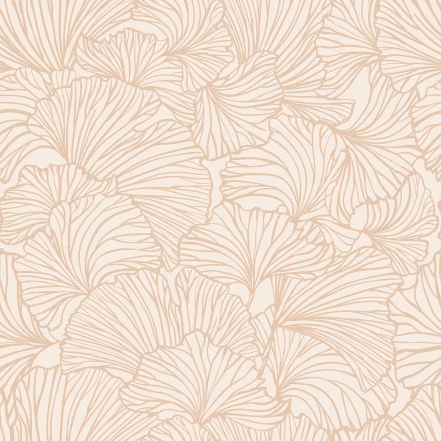 Beige Vliestapete, Blätter, 139488, To the Moon and Back, Esta Home
