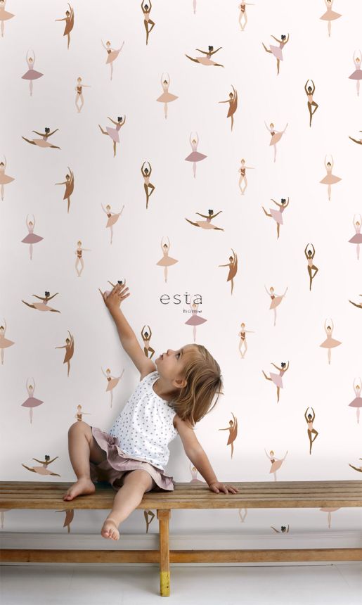 Kindertapete mit Ballerinas, 139536, To the Moon and Back, Esta Home