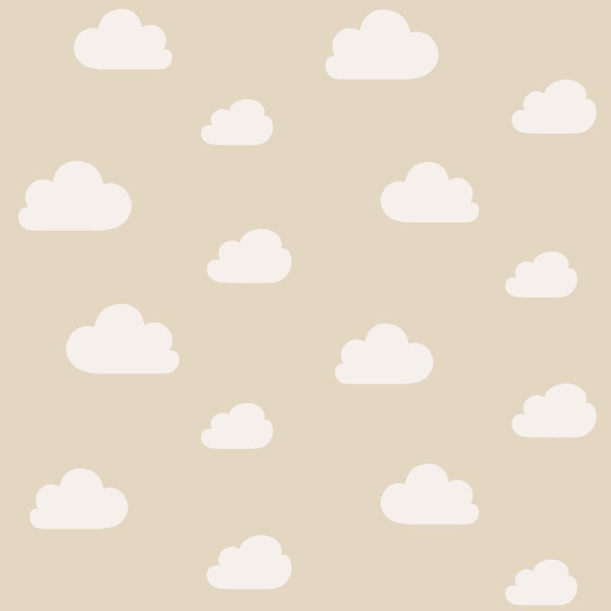 Beige Vliestapete, Wolken, 139559, To the Moon and Back, Esta Home