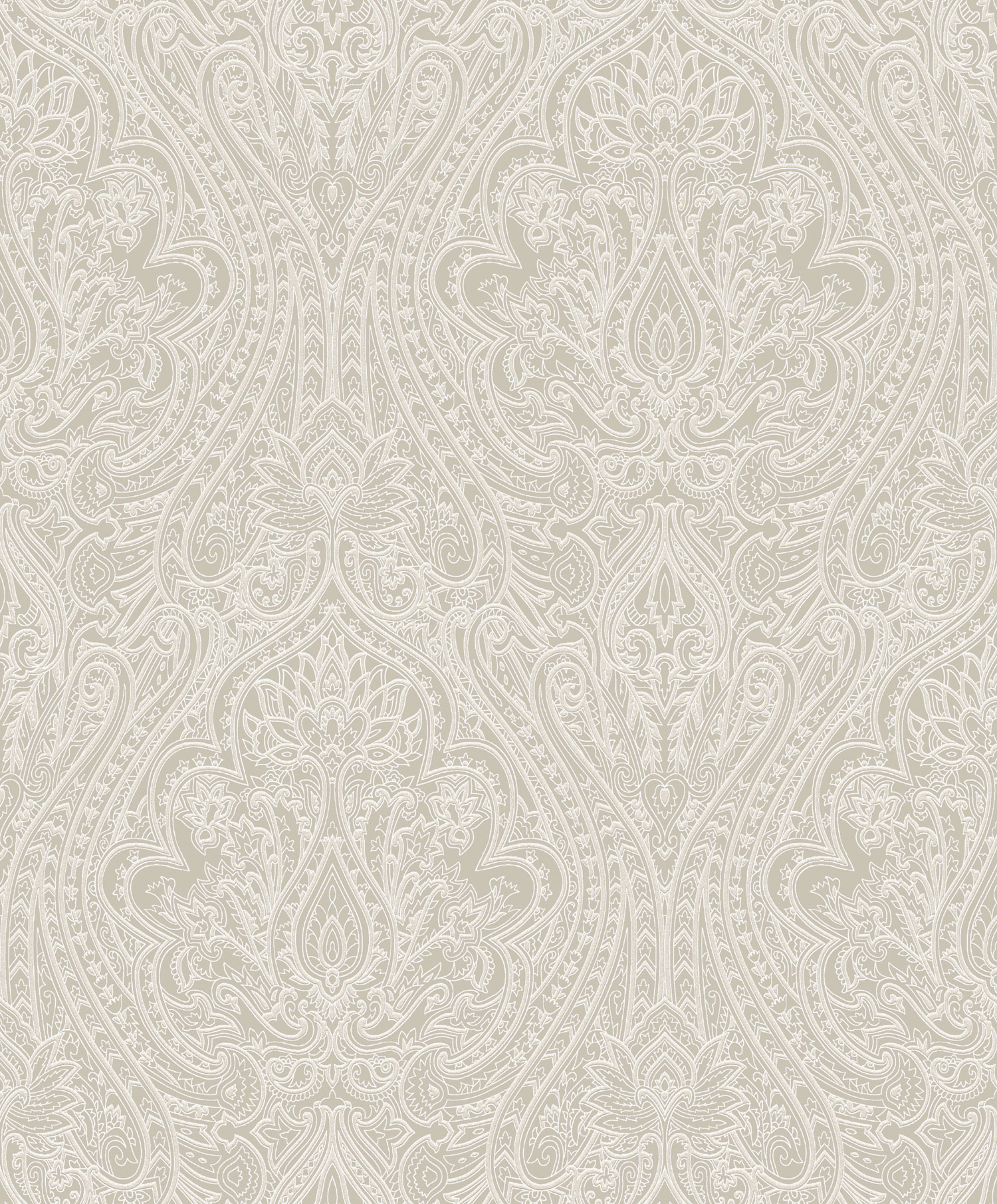 Beige Tapete mit barockem Muster, OTH101, Othello, Zoom by Masureel