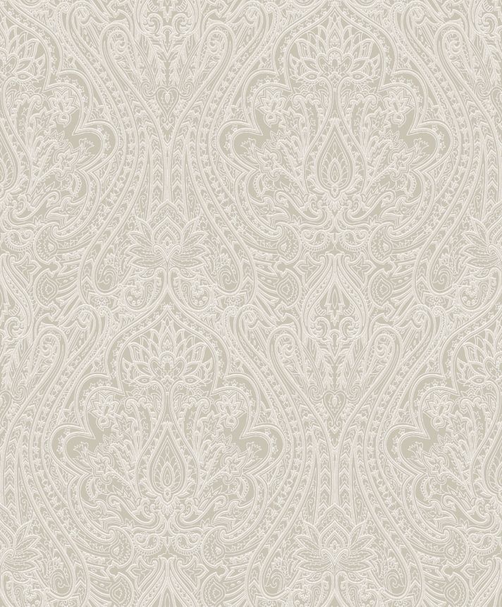 Beige Tapete mit barockem Muster, OTH101, Othello, Zoom by Masureel