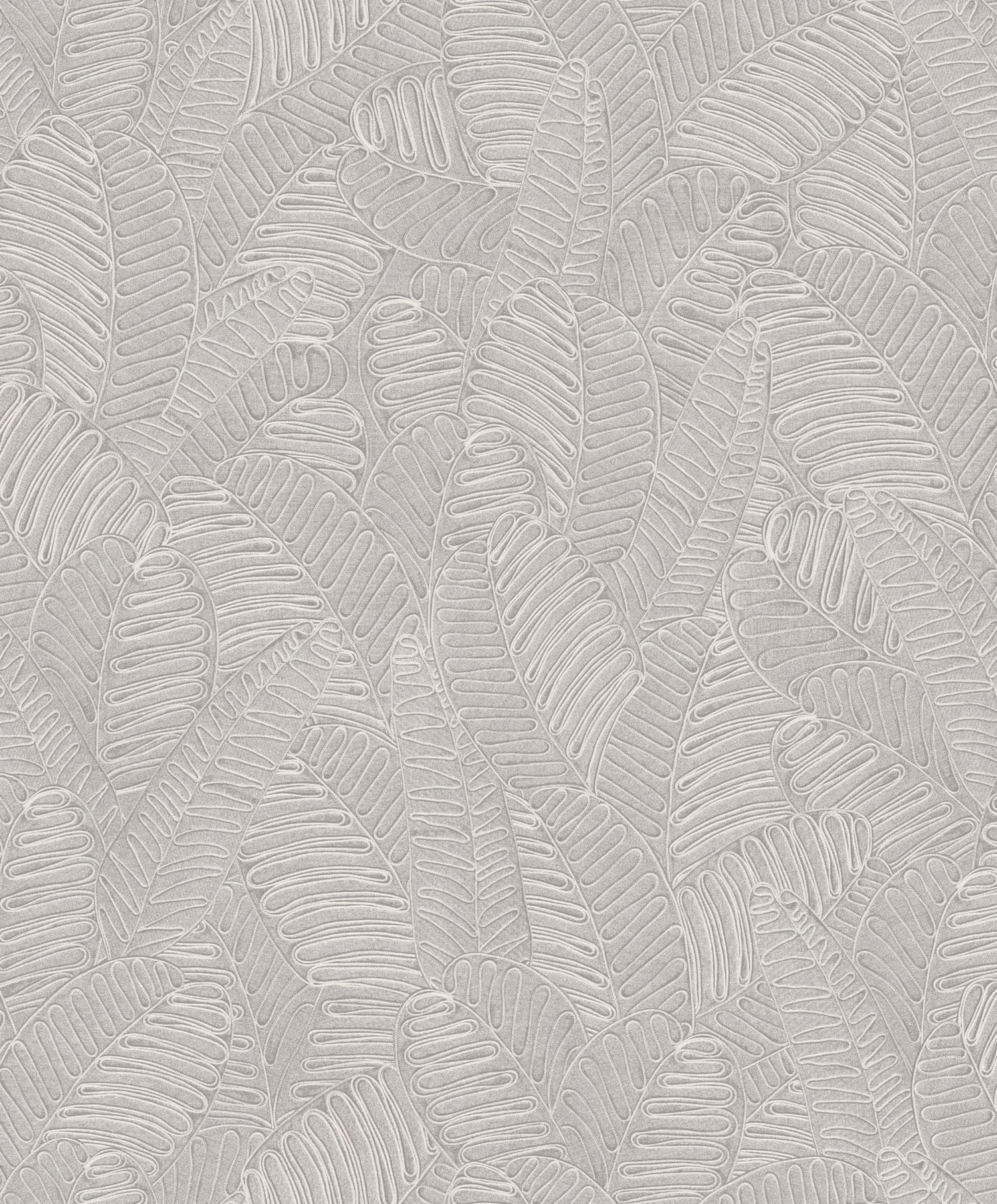Grau-beige Tapete mit Blättern, SPI103, Spirit of Nature, Khroma by Masureel