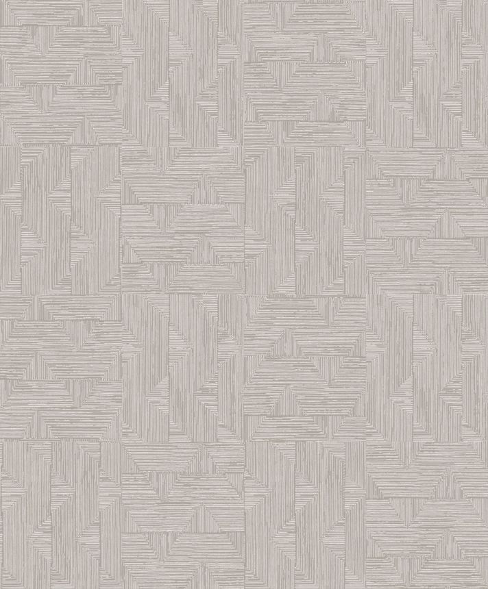 Grau-beige geometrische Tapete, SPI404, Spirit of Nature, Khroma by Masureel