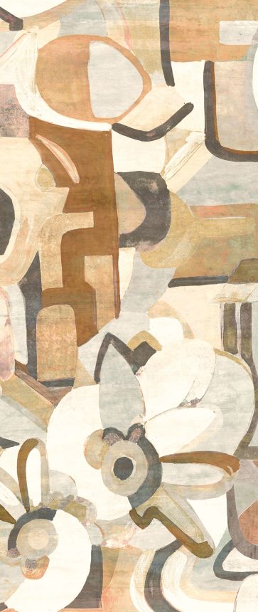 Braun-beige grafische Fototapete, DG3WAR1013, Wall Designs III, Khroma by Masureel