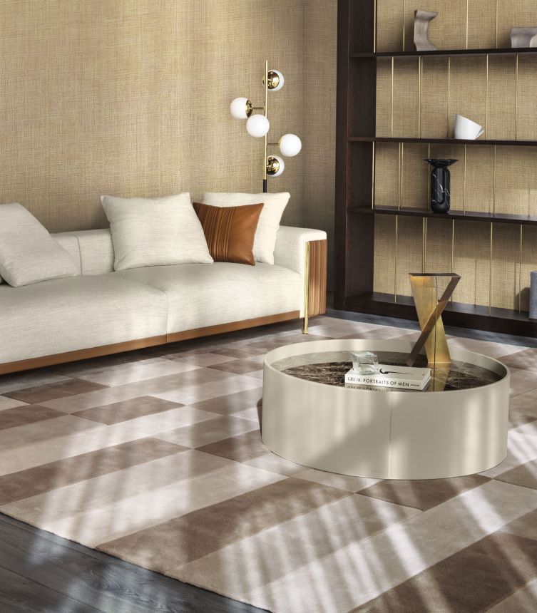 Braune Luxustapete, Stoffimitat, Z18921, Trussardi 7, Zambaiti Parati