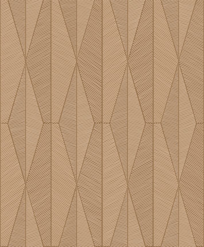 Schwarz-Bronze-Tapete mit geometrischem Muster, YSA306, Mysa, Khroma by Masuree