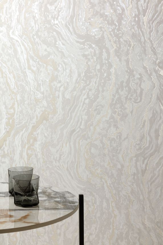 Cremebeige marmorierte Vliestapete, UR1403, Universe 4, Grandeco