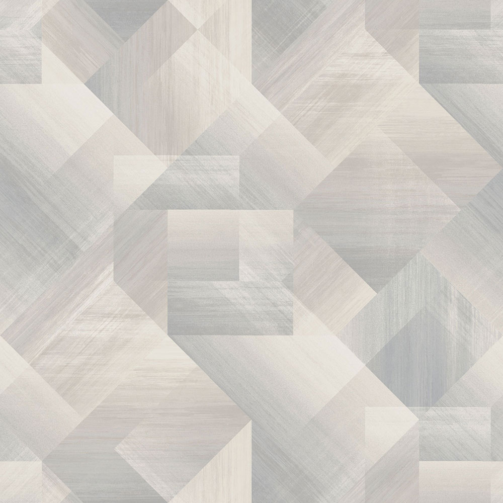 Grau-beige Tapete mit geometrischen Mustern, UR3223, Universe 4, Grandeco