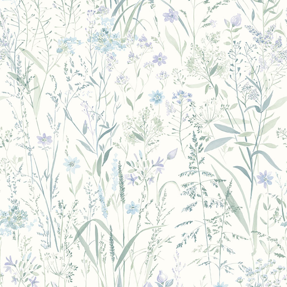 Weiße Vliestapete, Wiesenblumen und Gräser, UR3329, Universe 4, Grandeco
