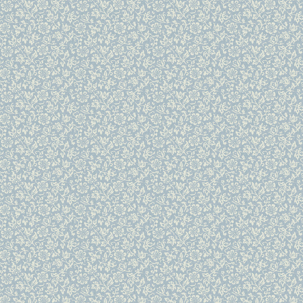 Blau-weiße florale Vliestapete, 121078, Laura Ashley 3
