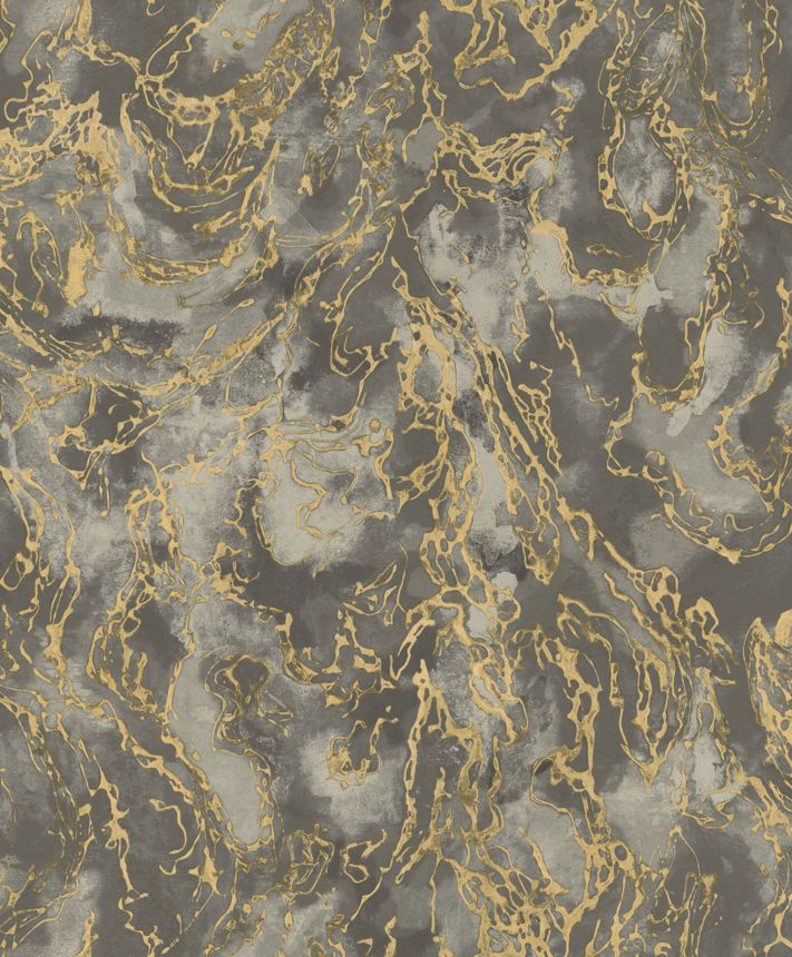 Graue metallische Luxustapete mit rauer Textur, 57307, Aurum II, Limonta