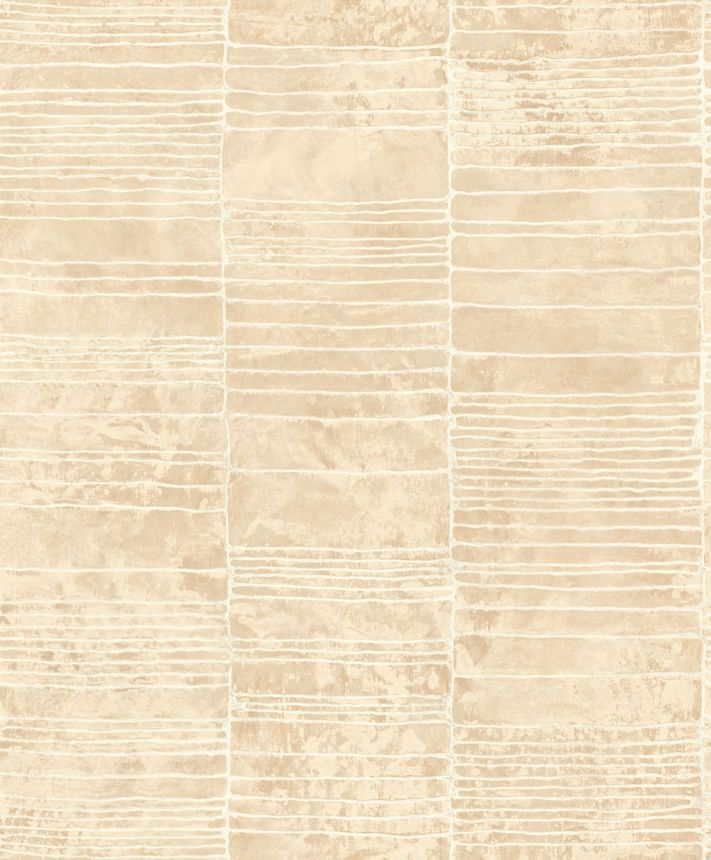 Beige Luxustapete mit geometrischem Muster, 57421 Aurum II Limonta