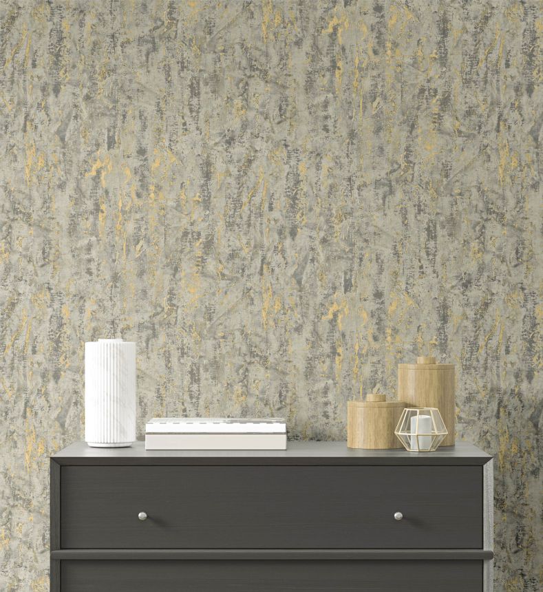 Luxuriöse beige strukturierte Vliestapete, 57621, Aurum II, Limonta