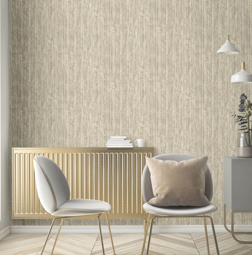 Grau gestreifte Luxustapete, 57707, Aurum II, Limonta