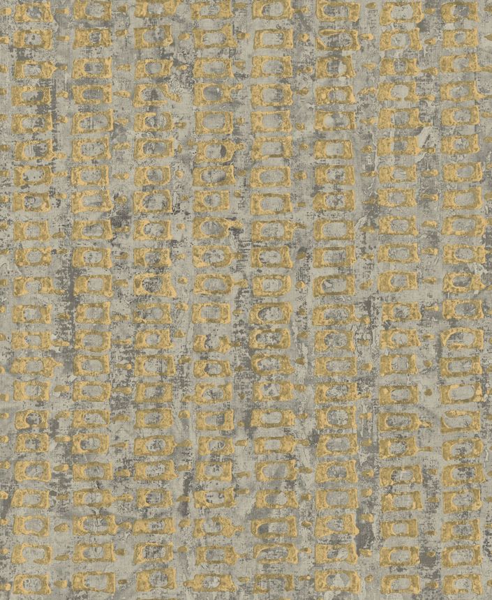Graue Luxustapete mit geometrischen Mustern 58707 Aurum II Limonta