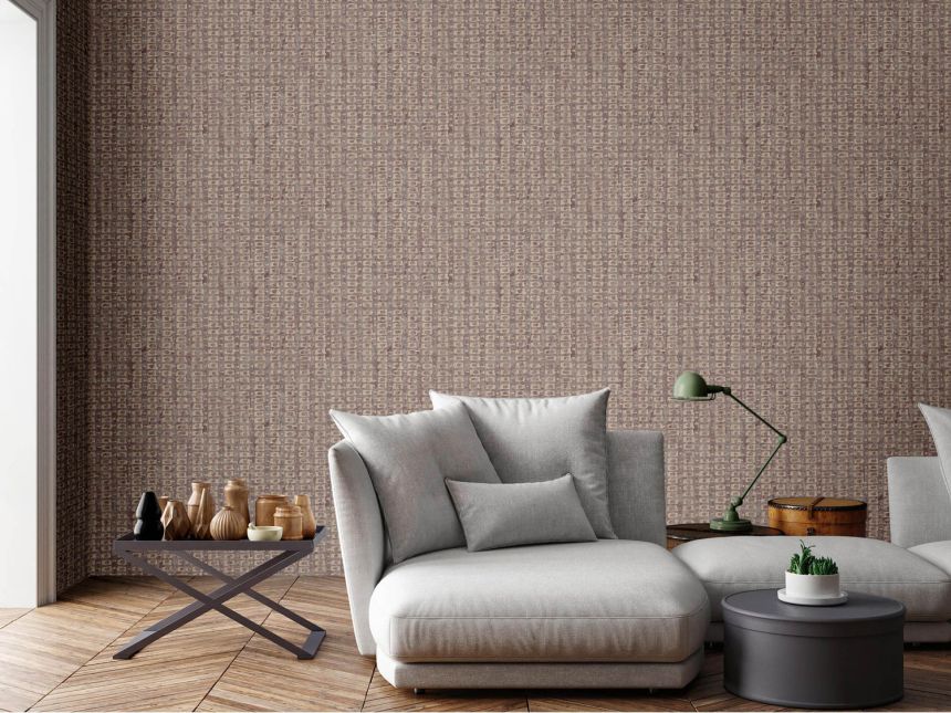 Graubraune Luxustapete mit geometrischen Mustern 58724 Aurum II Limonta