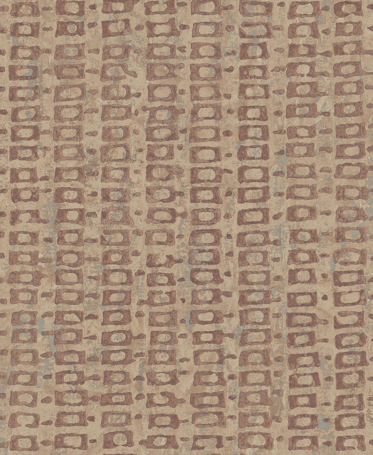Bronzefarbene Luxustapete mit geometrischen Mustern, 58725, Aurum II, Limonta