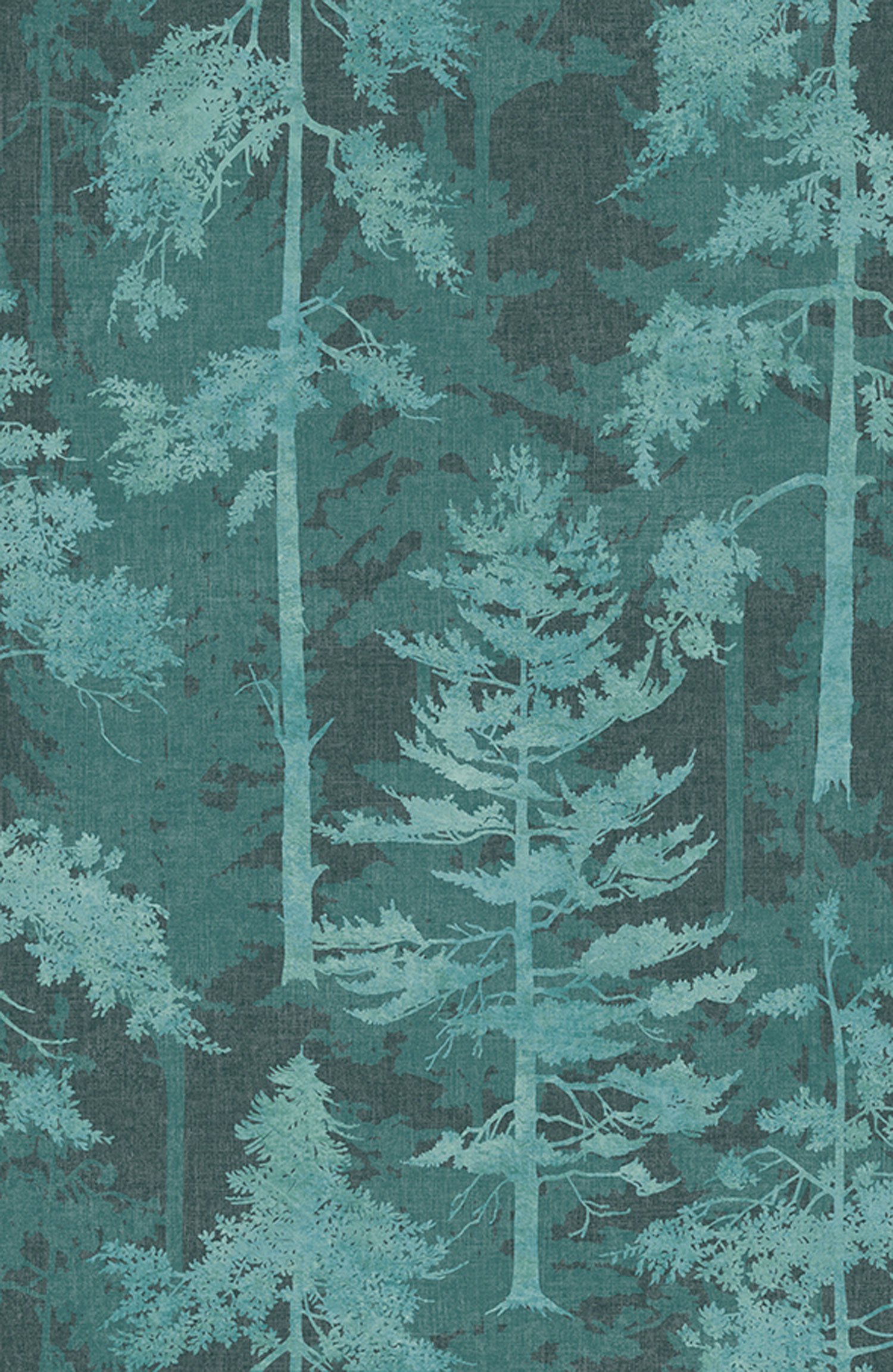 Blaugrüne Vliestapete, Wald, Bäume, 121428, New Eden, Graham&Brown Premium