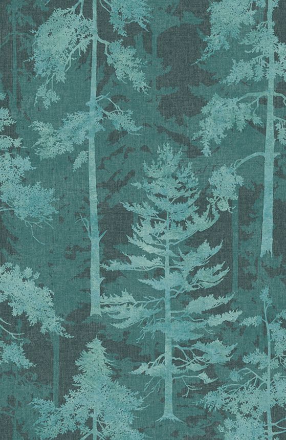 Blaugrüne Vliestapete, Wald, Bäume, 121428, New Eden, Graham&Brown Premium