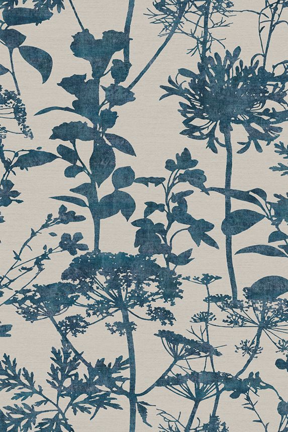 Graublaue Vliestapete, Natur, Gräser, 121430, New Eden, Graham&Brown Premium
