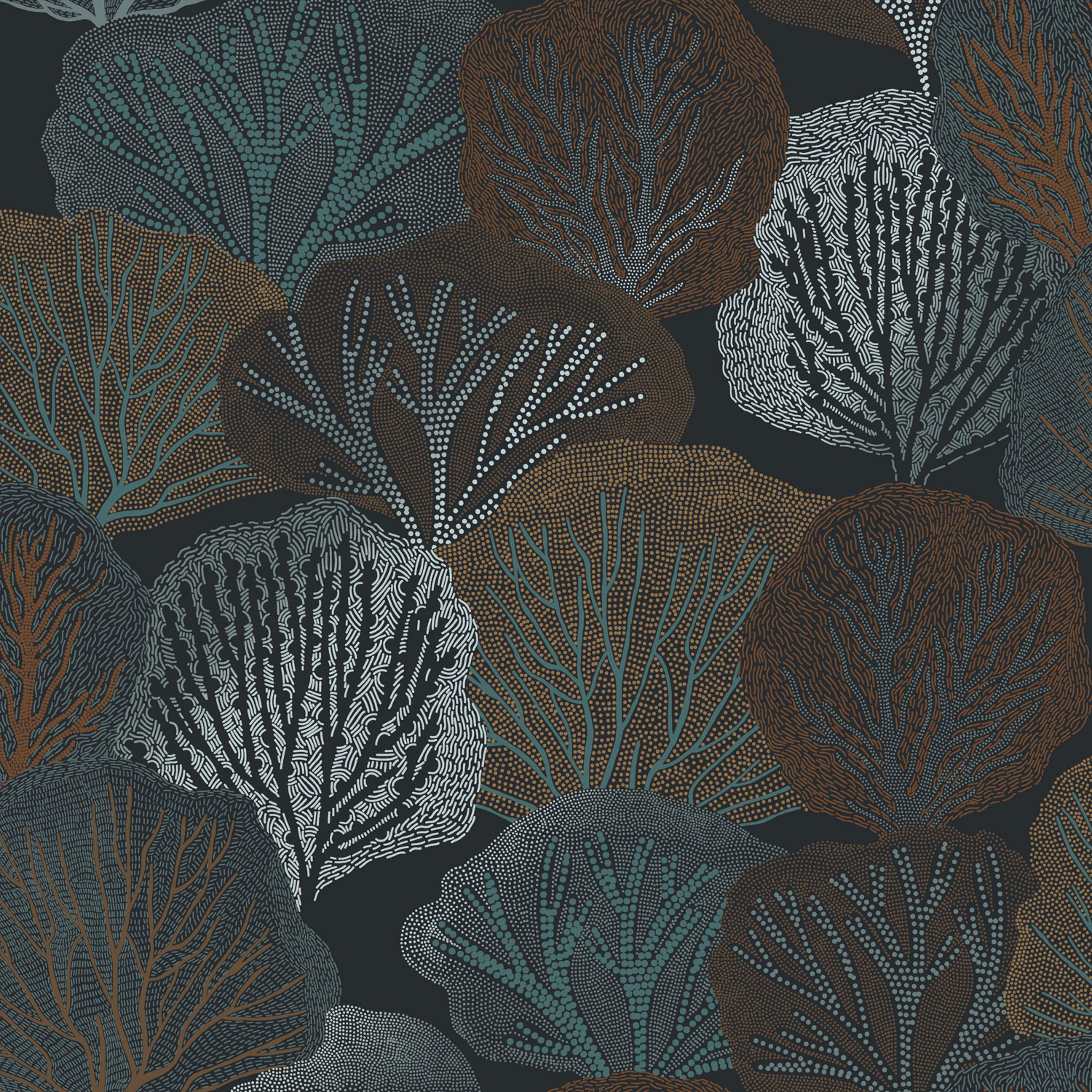 Blaue Vliestapete, Bäume, 121446, New Eden, Graham&Brown Premium