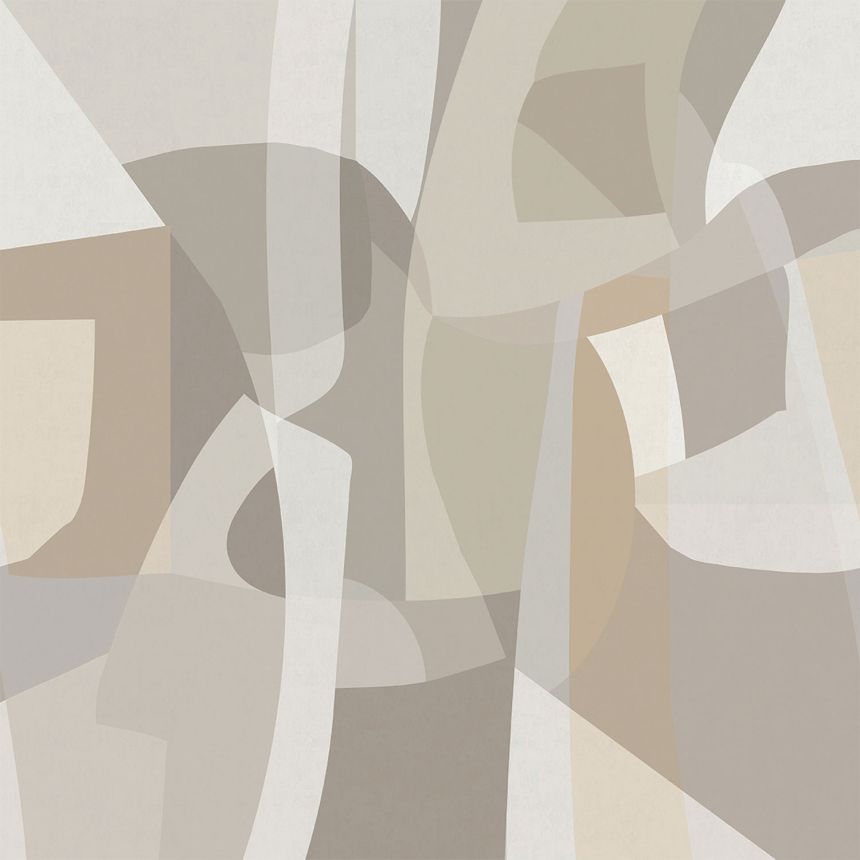 Geometrische Vlies-Fototapete, grau-beige, SOD27093, Soleado, Decoprint