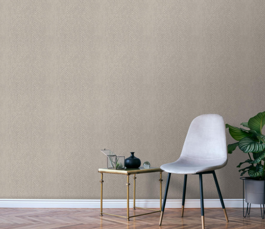 Vliestapete, grau-beige, Schlangenhaut-Imitat, NHW1035, Perla, Decoprint