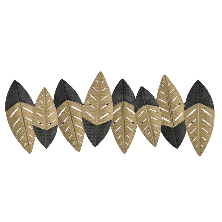 Wanddekoration aus Metall mit Blättern, 3-70-712-0022, InArt