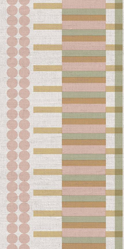 Geometrische Vliestapetenbordüre, rosa,  B39084, Arché, Cristiana Masi by Parato