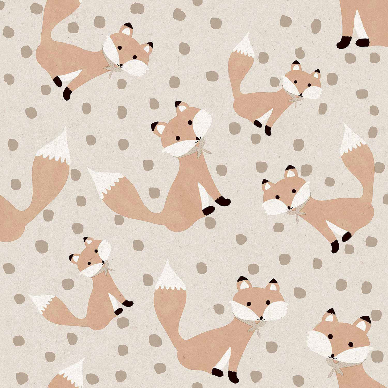 Beige Kindertapete mit Tieren, 17119, MiniMe, Cristiana Masi by Parato