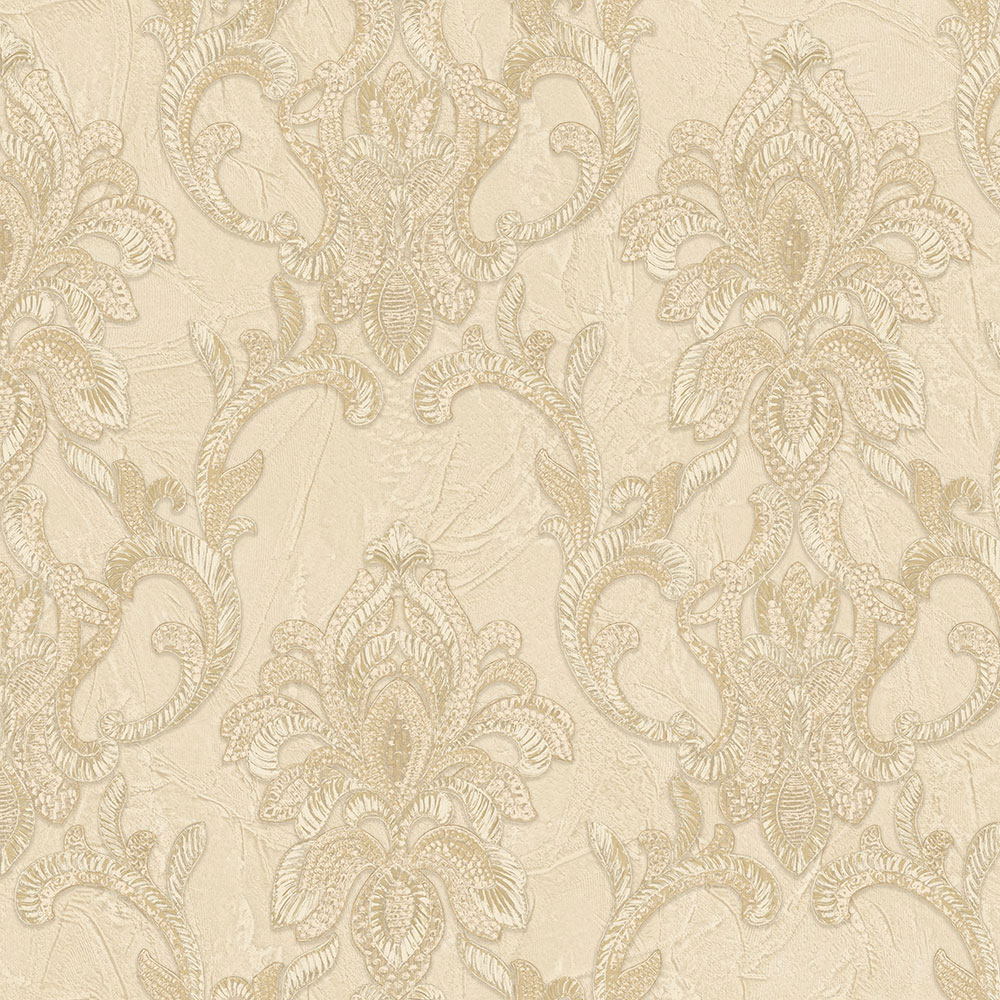 Luxuriöse beige-goldene Barocktapete, Z34927, Elie Saab 2