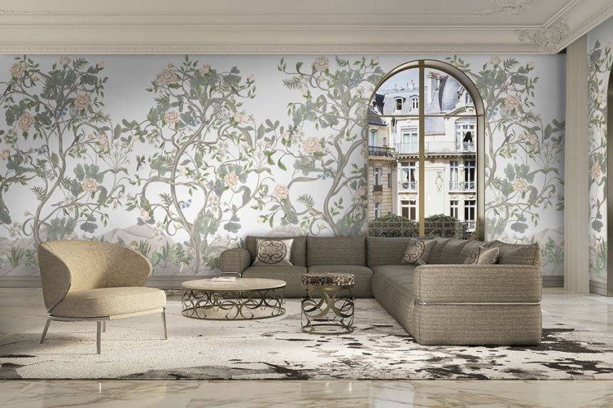 Luxus-Fototapete Landschaft mit Blumen, Z34976, Elie Saab 2