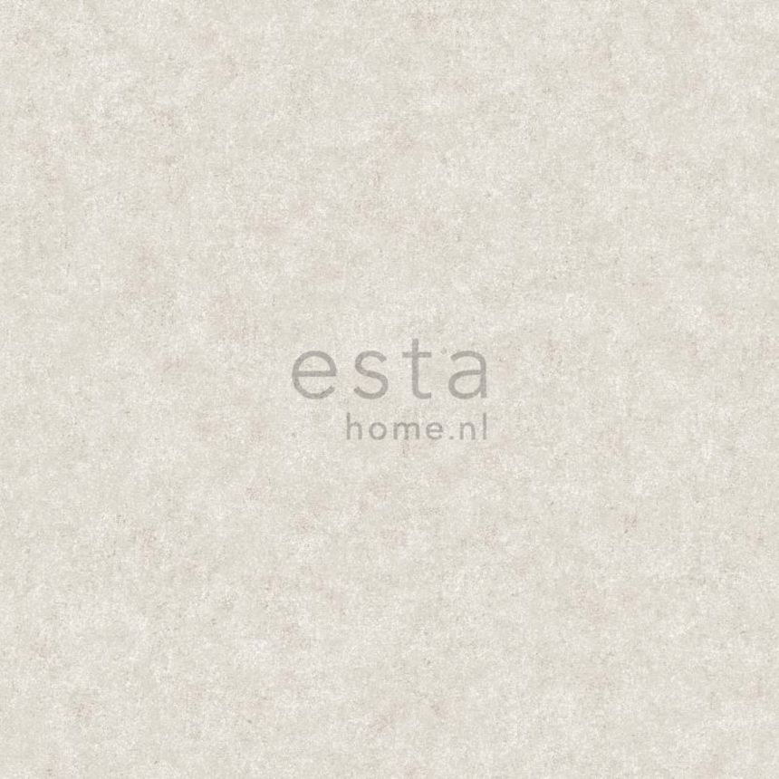 Graubeige Vliestapete, Beton, Stuck, 138232, Vintage Flowers, Esta Home