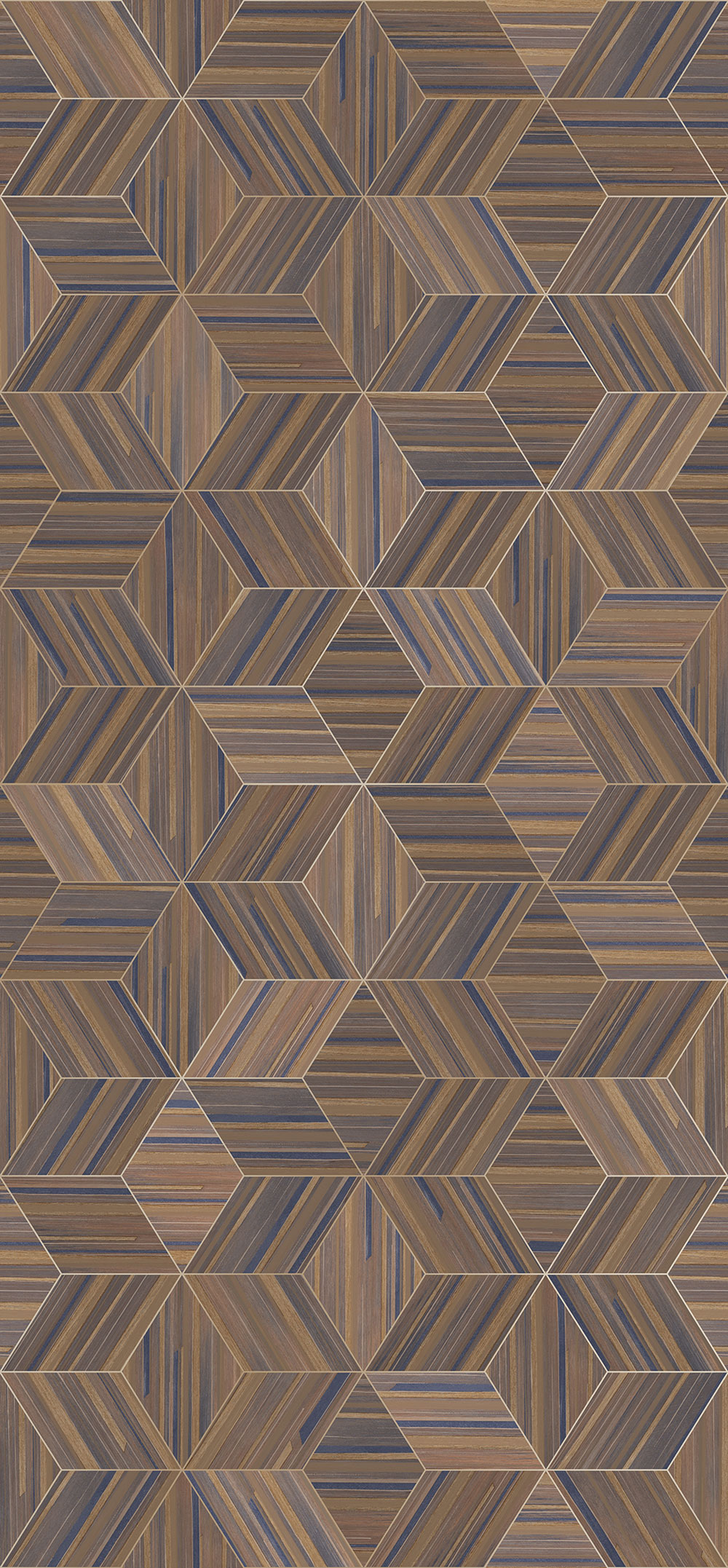 Bildtapete mit geometrischem Motiv in Wandpaneel-Optik, 340180, Gilded, Eijffinger
