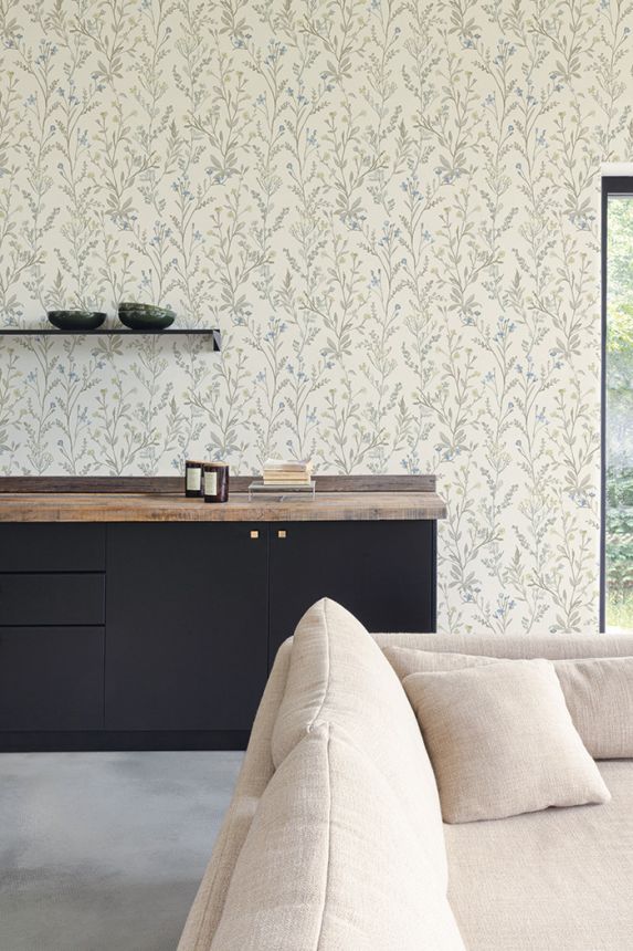 Vliestapete, braungrau, Blumen, PH3205, Perfect Harmony, Grandeco