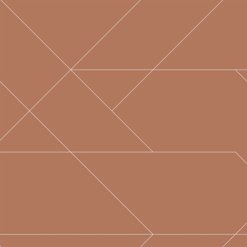 Geometrische Vliestapete, braun, 139373, Bloom, Esta Home