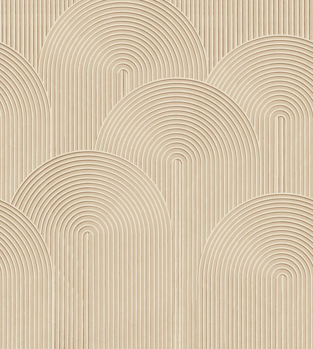 3D Geometrische Vlies-Fototapete, beige, 159382, Bloom, Esta Home