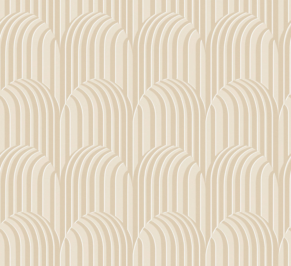 3D geometrická Vliestapete, beige, ROC301, Rock, Masureel