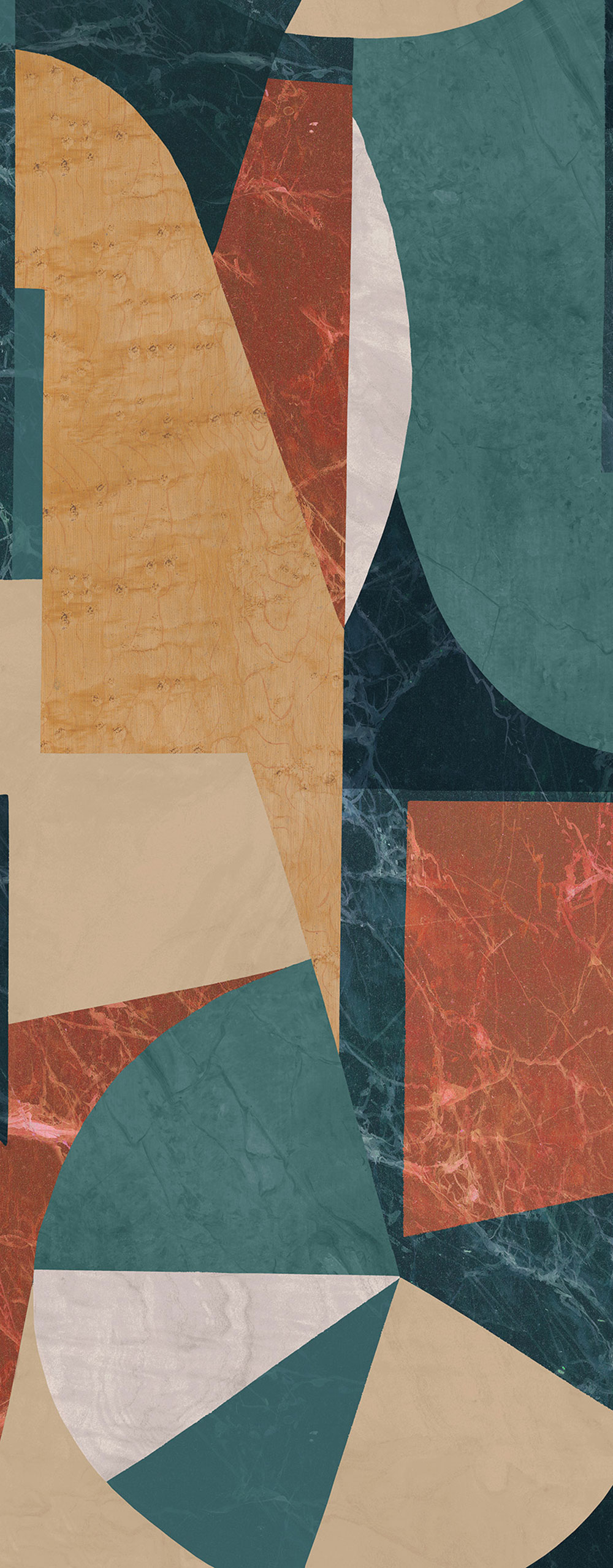 Grafische Fototapete, grün-braun, DGROC1021-300, Rock, Masureel