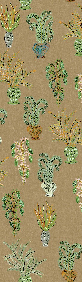 Vliestapete Wandbilder, khaki, Blumen, DGJOY1022-300, Joy, Masureel