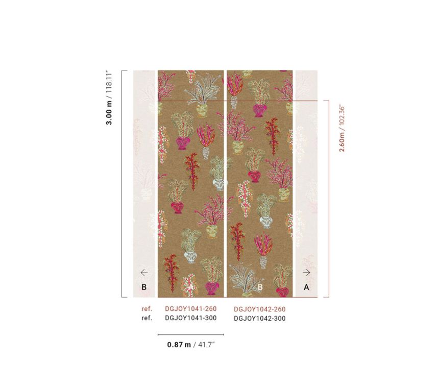 Vliestapete Wandbilder, braun, Blumen, DGJOY1041-260, Joy, Masureel