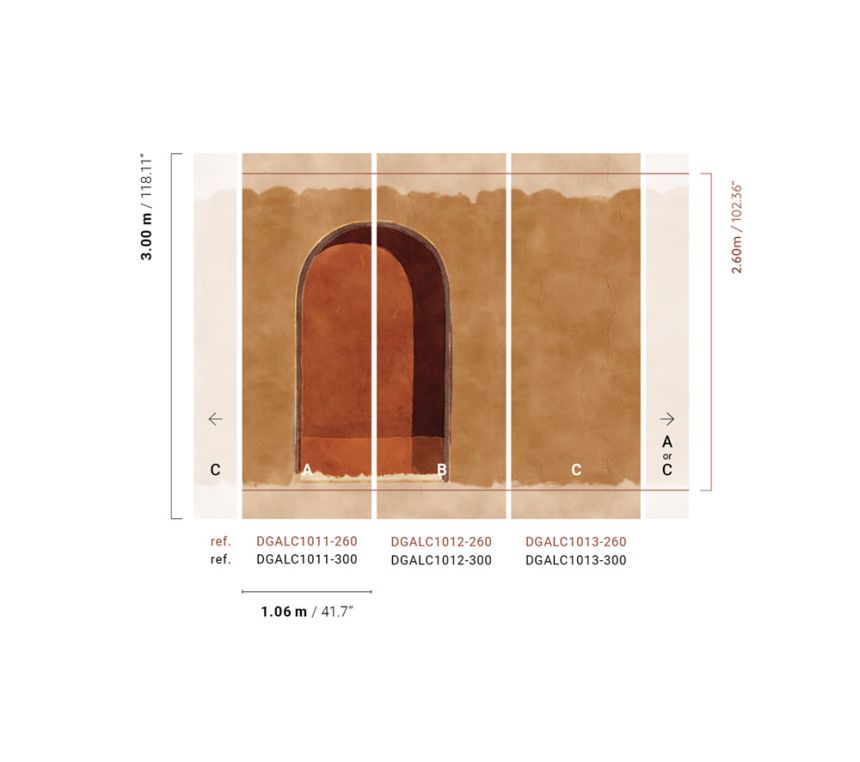 3D Fototapete, Arkade, braun, DGALC1012-260, Terra, Masureel