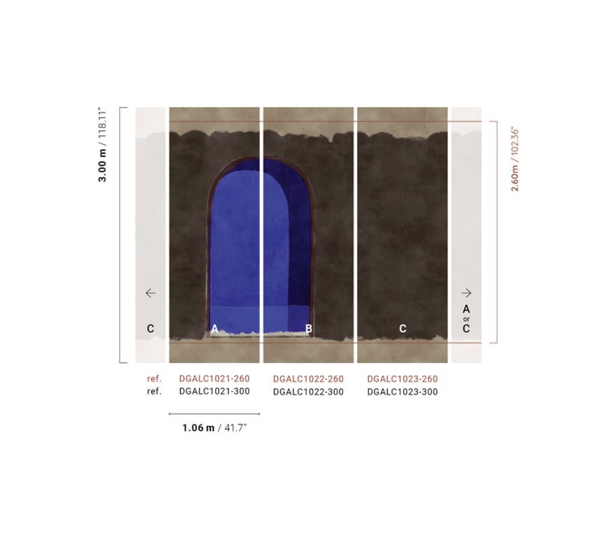 3D Fototapete, Arkade, blau, DGALC1022-300, Terra, Masureel