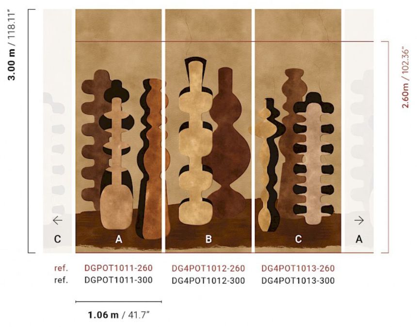 Fototapete, Vasen, braun, DGPOT1012-260, Terra, Masureel