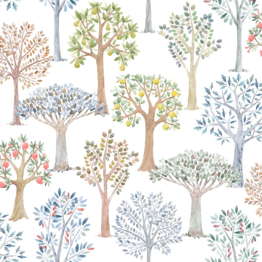Kindertapete mit Bäumen, 975-2, Mika,  ICH Wallcoverings