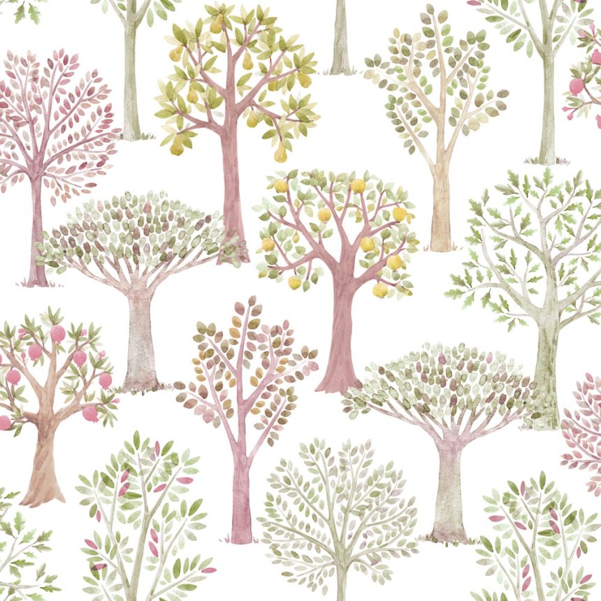 Kindertapete mit Bäumen, 975-3, Mika,  ICH Wallcoverings
