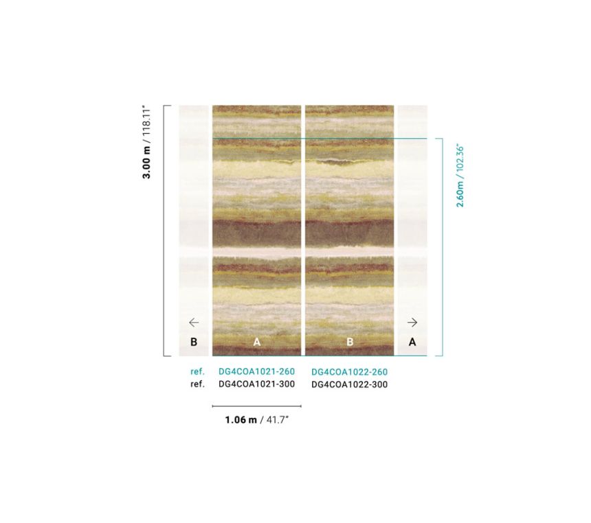 Gestreifte Fototapete, DG4COA1022-300, Wall Designs IV, Khroma by Masureel