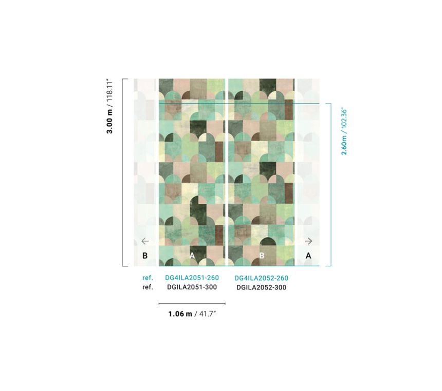 Geometrische Fototapete, DG4ILA2052-260, Wall Designs IV, Khroma by Masureel