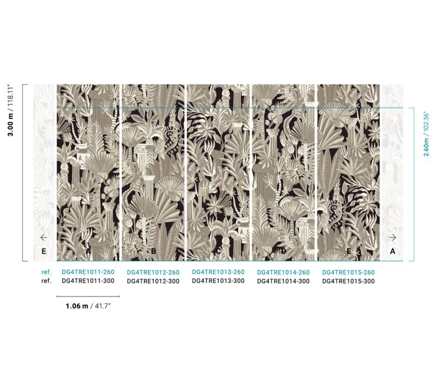 Vlies-Fototapete, DG4TRE1015-300, Wall Designs IV, Khroma by Masureel