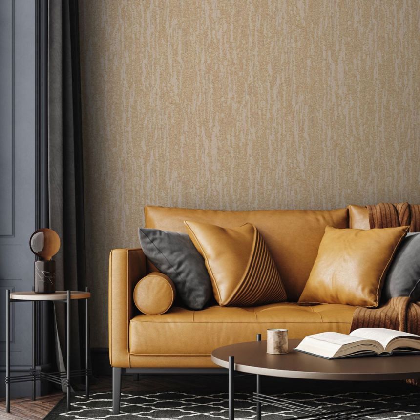 Luxuriöse Vliestapete, goldbeige, 1508-4, Vera, AdaWall